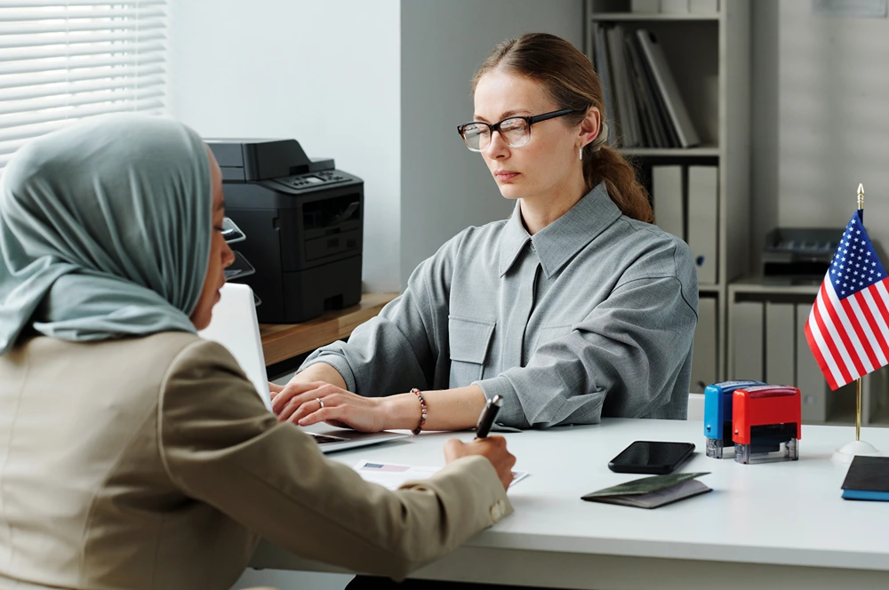 us embassy worker and applicant
